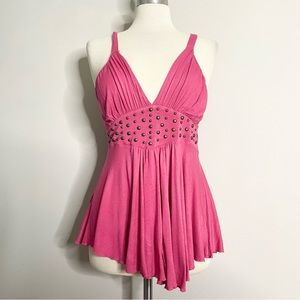 ELLA MOSS Studded Plunge Tank